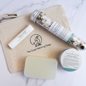 Stress Relief Gift Set: Eucalyptus Bath Soak | Aloe Soap | Handmade Self-Care Set | Wellness Kit