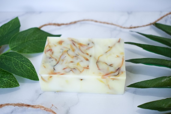 Marigold Coco: Coconut Soap | Moisturizing Hand Bar | Handmade Natural Floral Soap