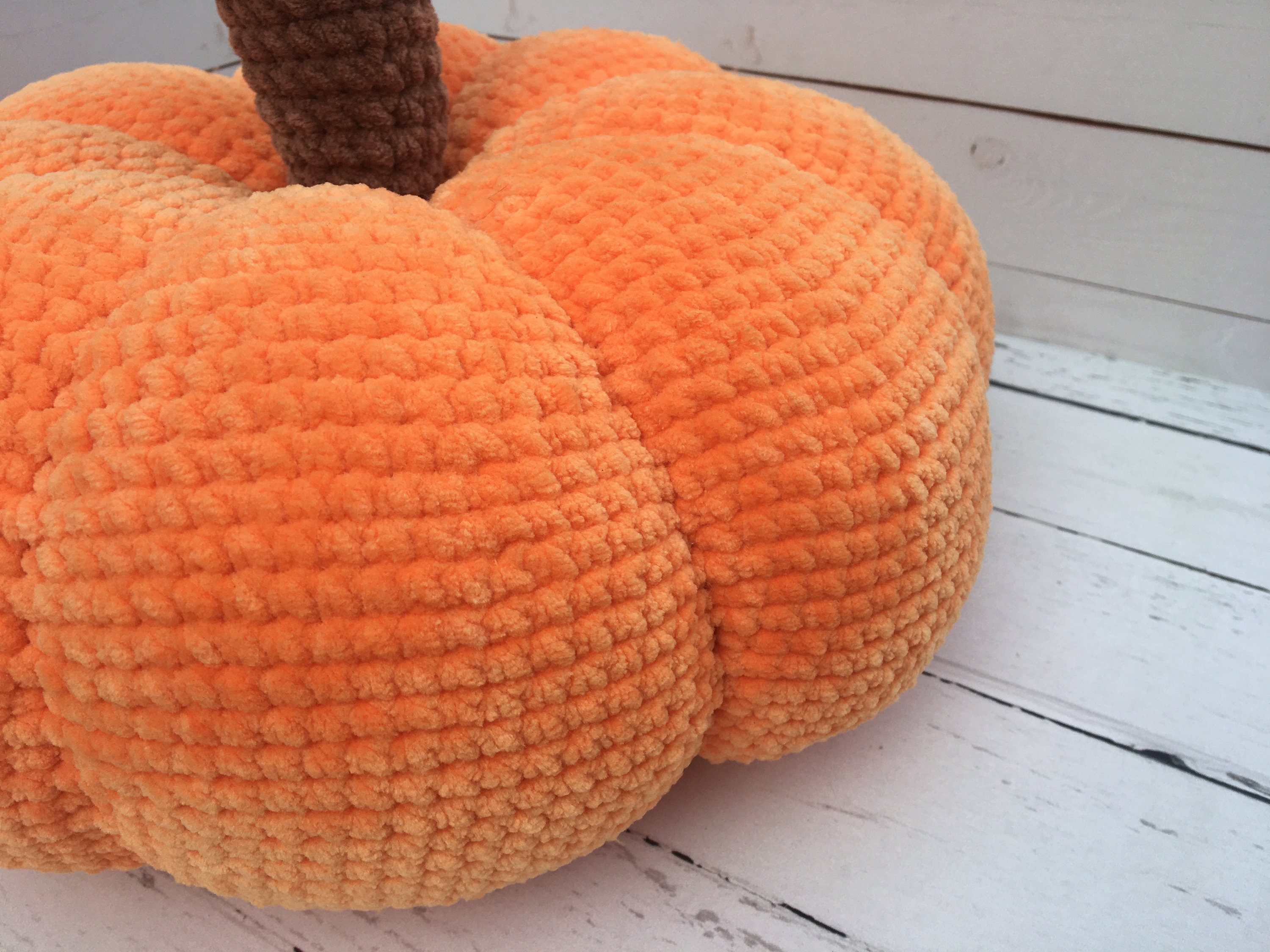 Pumpkin shaped pillow Plush toy pumpkin playfood Large Etsy