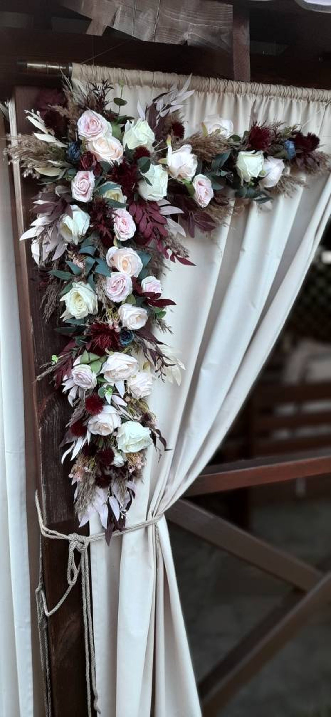 Boho Flower Arch Boho Flower Swag Floral Arch Wedding Arch Etsy