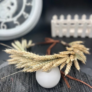 Boho Wheat Crown Headband: Fall Wedding Hair Accessories | Women’s Autumn Dried Flower Crown for Bohemian Nuptials