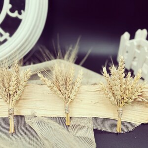 Boho Wheat Crown Headband: Fall Wedding Hair Accessories Womens Autumn Dried Flower Crown for Bohemian Nuptials image 7