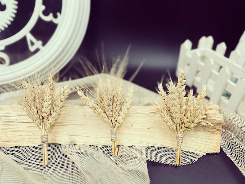 Boho Wheat Crown Headband: Fall Wedding Hair Accessories Womens Autumn Dried Flower Crown for Bohemian Nuptials image 7