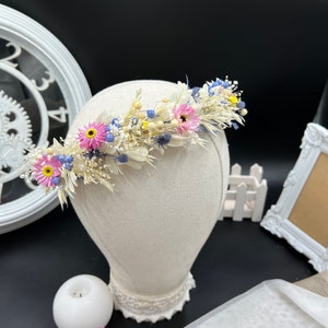 Daisy & Wildflower Flower Crown - Wildflower Haarkrans - Bloemenmeisje Kroon - Verlovingsfoto&#39;s - Wildflower Bruiloft Bloemenkroon