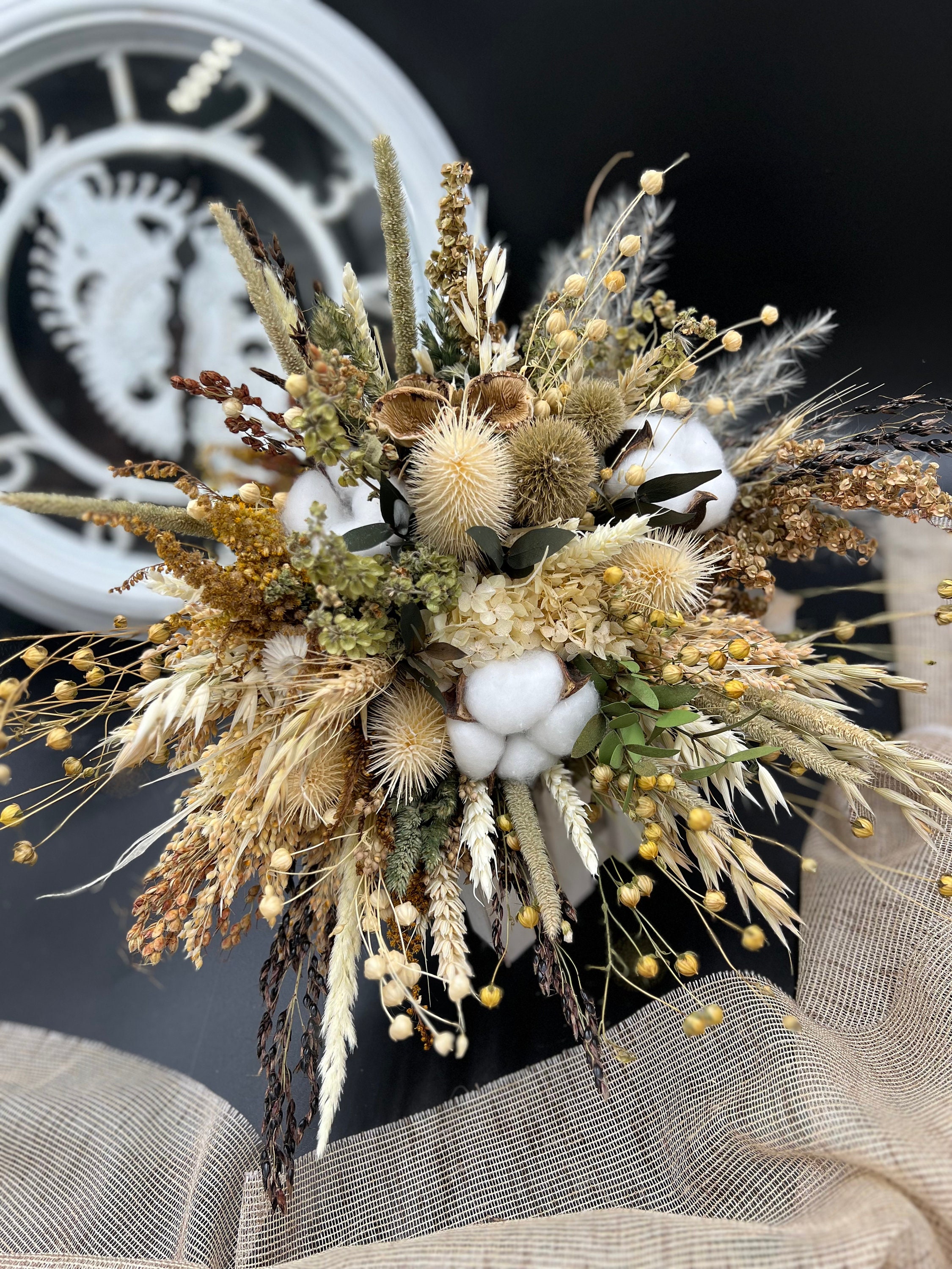 15 Pampas Secche Naturali - Piume Decorative Per Vasi, Matrimoni, Casa E Hotel - Lunghezza 20-30 Cm