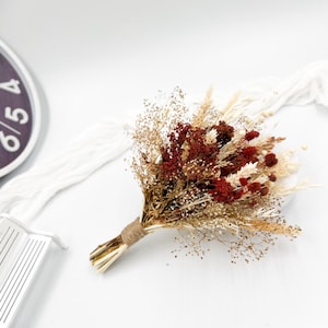 Small Dried Flower Bunches for Table, Place Settings gift, Bud Vase Flowers, Centerpieces,  dried bouquet, orange rust bouquet, autumn