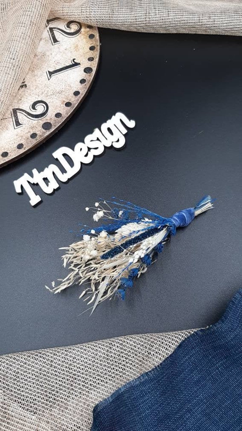 Fall Dried Flower Boutonniere, Navy blue boutonniere,Rustic Bout Fall Dried Flower Boutonniere, Navy blue boutonniere,Rustic Bout