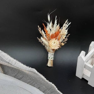 Rustic Boutonniere, Dried fall boutonniere, Boutonniere for men, Rustic Wedding Boutonniere, Groomsmen Boutonniere, Orange boutonniere