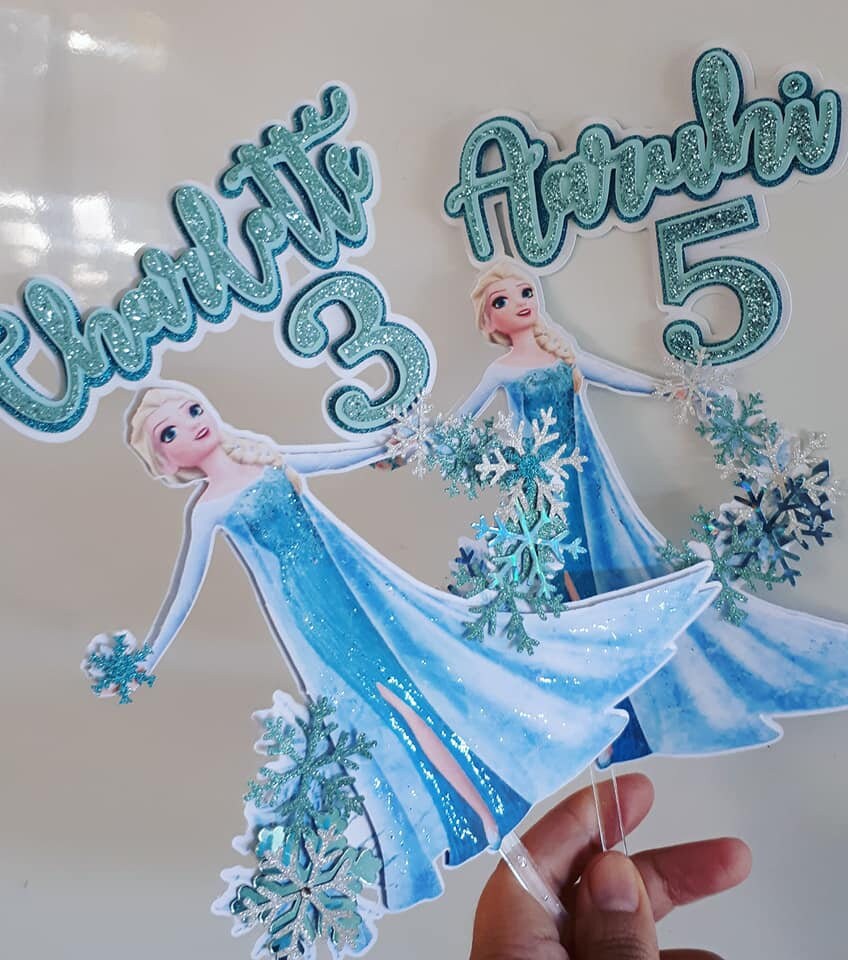 Cake Topper Frozen Elsa Centerpiece Frozen Elsa Party Etsy