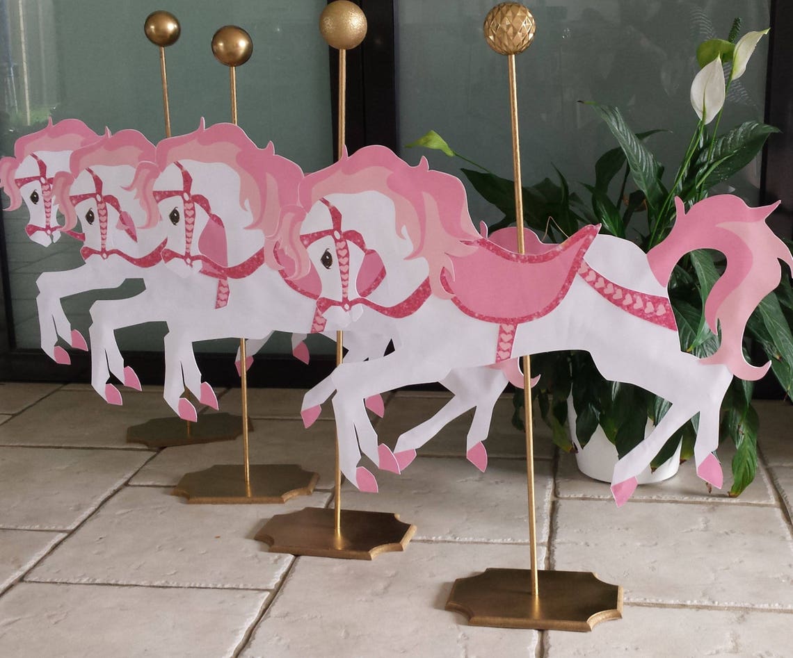 Carousel horse Centerpieces party celebration Etsy