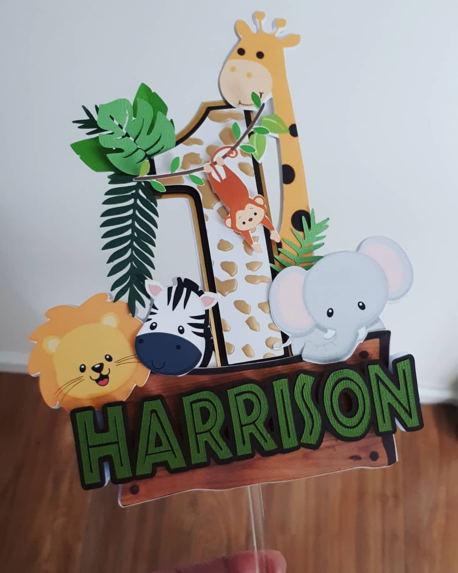 Jungle cake topper Safari party safari cake topper. Etsy