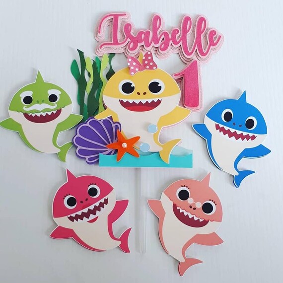 Shark Cake Topper Personalised 4 Baby Shark Mini Cutouts Etsy Shark Cake Topper Personalised 4 Baby Shark Mini Cutouts Etsy