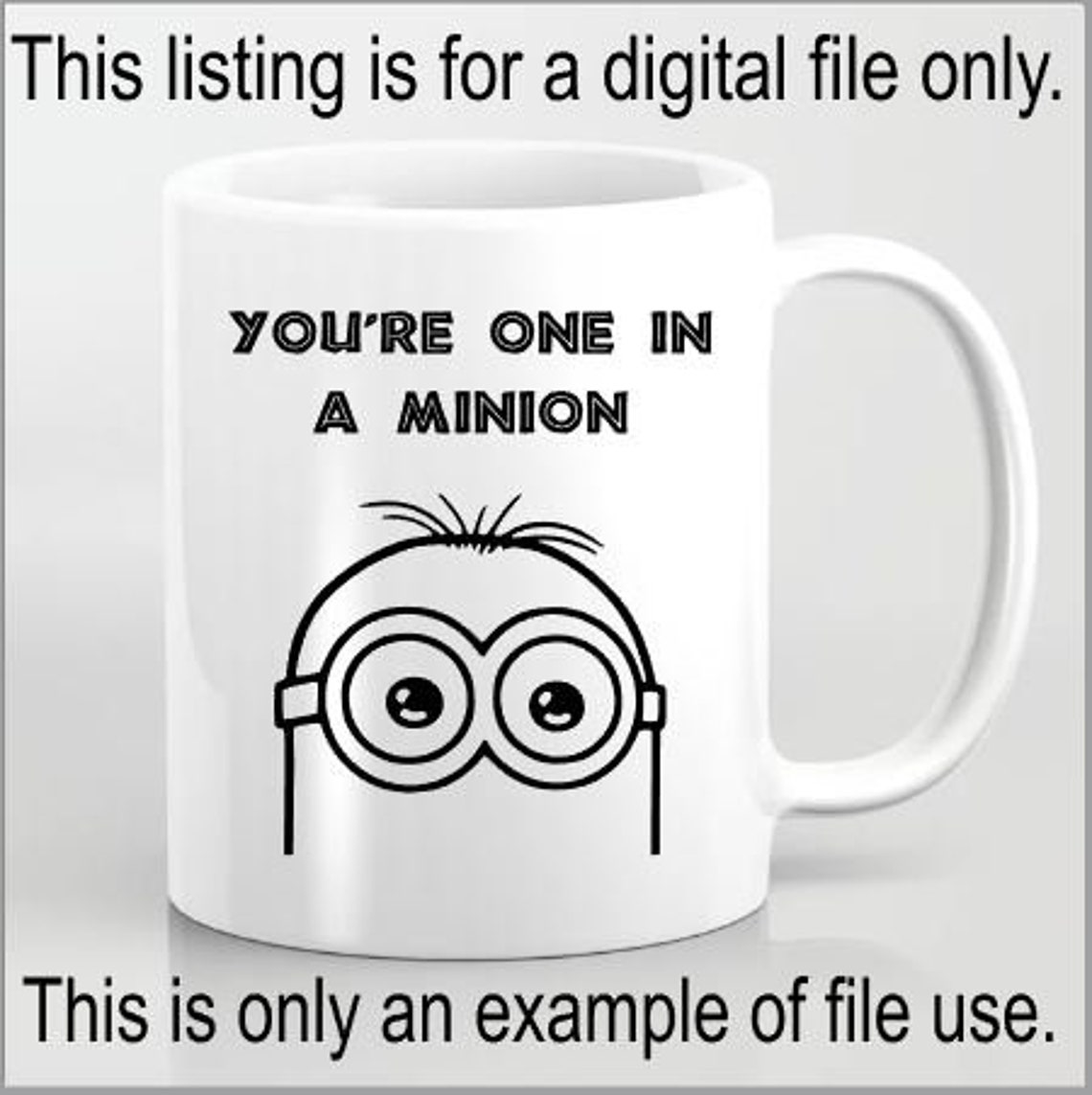 You're One in a Minion Svg Cut File Cricut Silhouette Funny Valentine ...