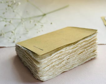 Handmade Cotton Paper Artbook: Deckle Edge, Open Spine Binding, Sketchbook