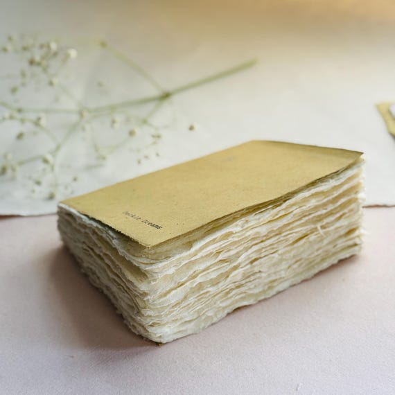 Handmade Cotton Paper Artbook: Deckle Edge, Open Spine Binding, Sketchbook