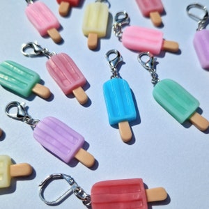 Handmade Polymer Clay Ice Lolly/Popsicle Stitch Markers for Crochet or Knitting Avaliable as a Set Of Seven Or Individual