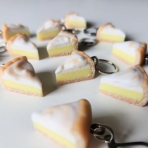 Handmade Polymer Clay Lemon Meringue Pie Slice Stitch Markers/Marker/Notions for Crochet or Knitting