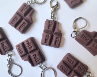 Handmade Polymer Clay Chocolate Bar / Candy Bar Stitch Markers/ Stitch Marker For Knitting And Crochet