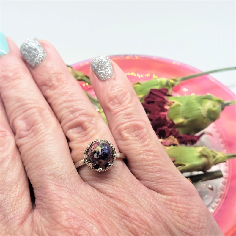 Custom Made Keepsake Ring Made With Your Dried Flowers From Etsy