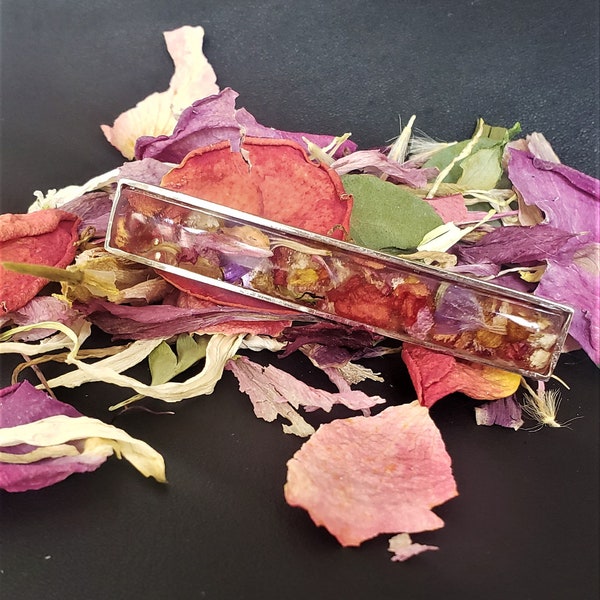 Custom Made Tie Bar, Made with your Dried Flowers from Wedding or Loved ones Funeral