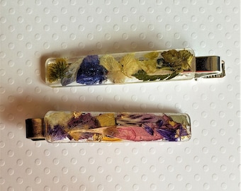 Custom Made KEEPSAKE Tie Clip Bar made from your dried flowers from a  Memorable Moment