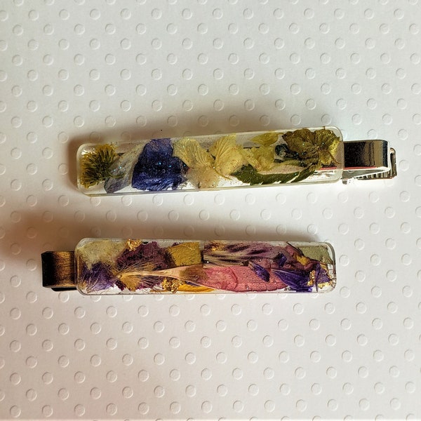 Custom Made KEEPSAKE Tie Clip Bar made from your dried flowers from a  Memorable Moment