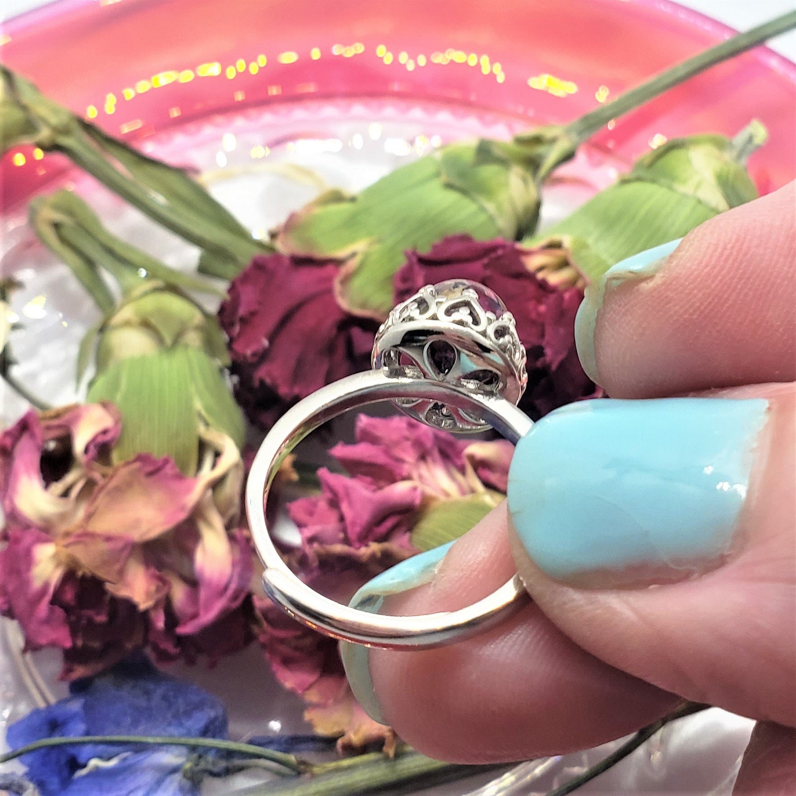 Custom Made Keepsake Ring Made With Your Dried Flowers From Etsy