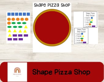 Shape Pizza Game: Printable Learning Activity (Digital Download)