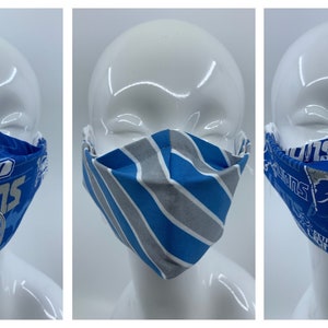 Detroit Lions 3D Design Cotton Face Masks with Nose Strip