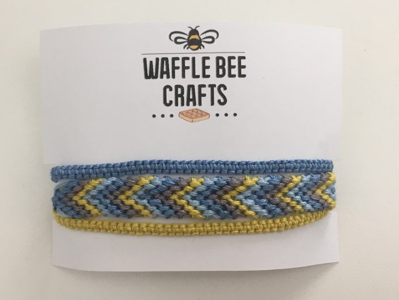Blue /& Yellow Handmade Friendship Bracelets