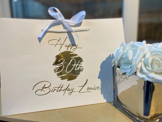 Personalized Birthday Gift Bag: Laminated Party Favor Bag