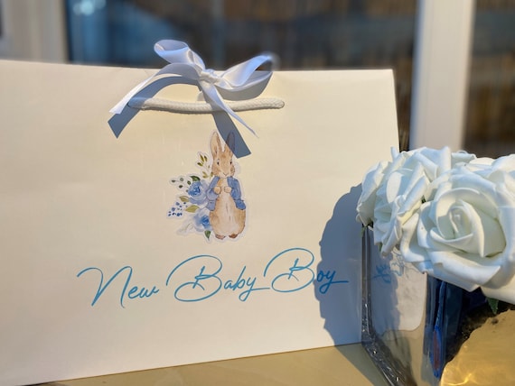 Peter Rabbit New Baby Gift Bag - Personalized Baby Shower