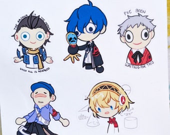 Persona 3 Meme Water Resistant Vinyl Sticker Sheet