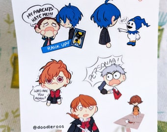 Persona 3 Meme Vinyl Water Resistant Sticker Sheet