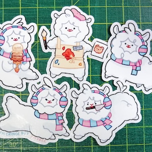 Cute Funny Joke Alpaca Vinyl Die Cut Stickers