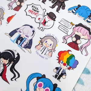 Hundred Line Last Defense Academy Meme Vinyl Water Resistant Sticker Sheet