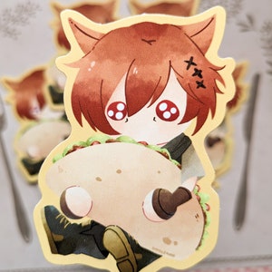 FFXIV G&#39;raha Tia Taco Weatherproof Waterproof Vinyl Sticker