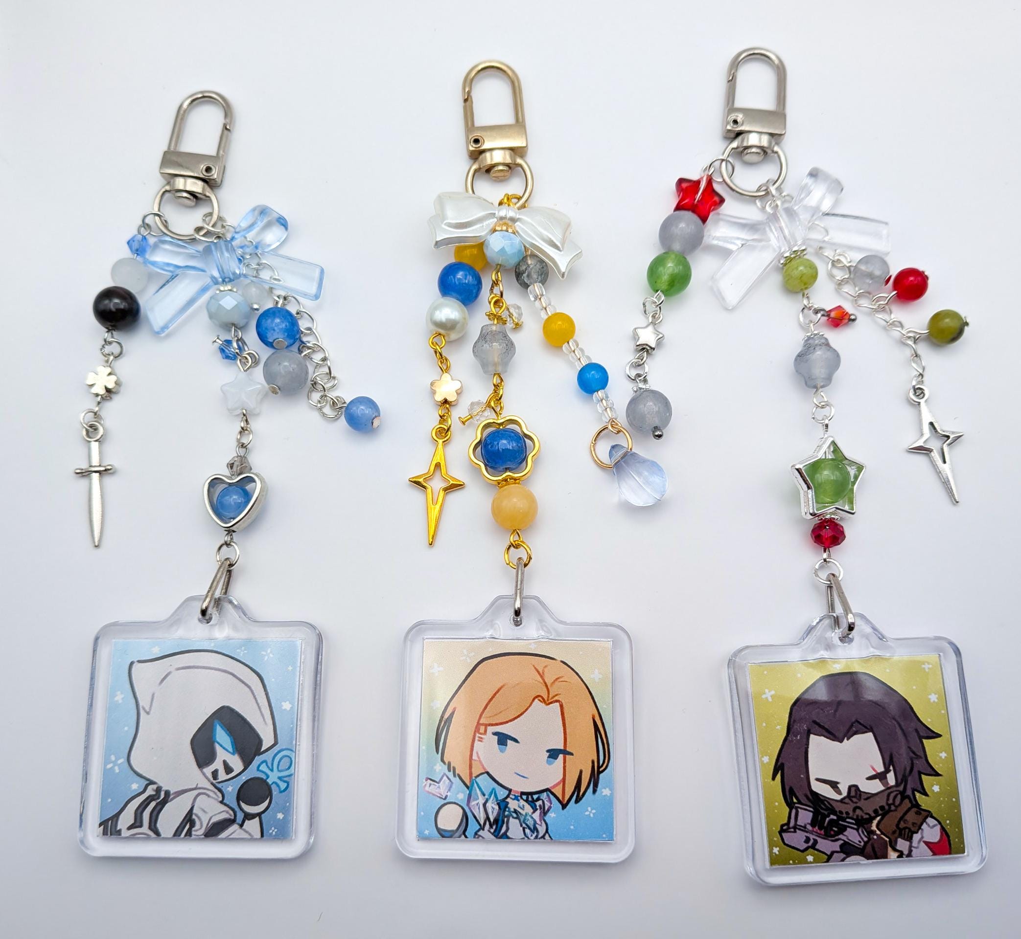 Custom Acrylic Beaded Keychain - Etsy
