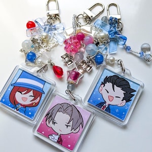 Ace Attorney Beaded Acrylic Keychain