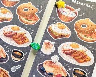 Breakfast Food Journal Planner Sticker Sheet