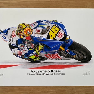 Valentino Rossi Limited Edition Giclée A3 Print