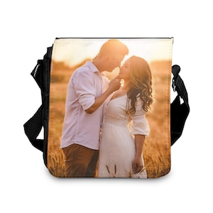 Bolso bandolera de lona con foto personalizada – Bolso de hombro personalizado