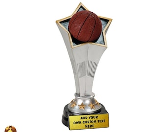 Custom 8" Basketball Trophy - Personalized Basketball Trophy - Fantasy Sports Trophy - Basketball Coach Gift -Perfect For Any Basketball Fan