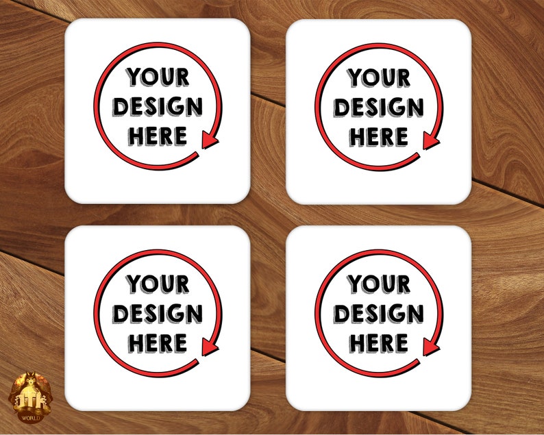 Custom Hardboard Coasters Photo Coasters Personalized Photo Coasters Add Your Own Photo Logo /& Text Personalized Barware