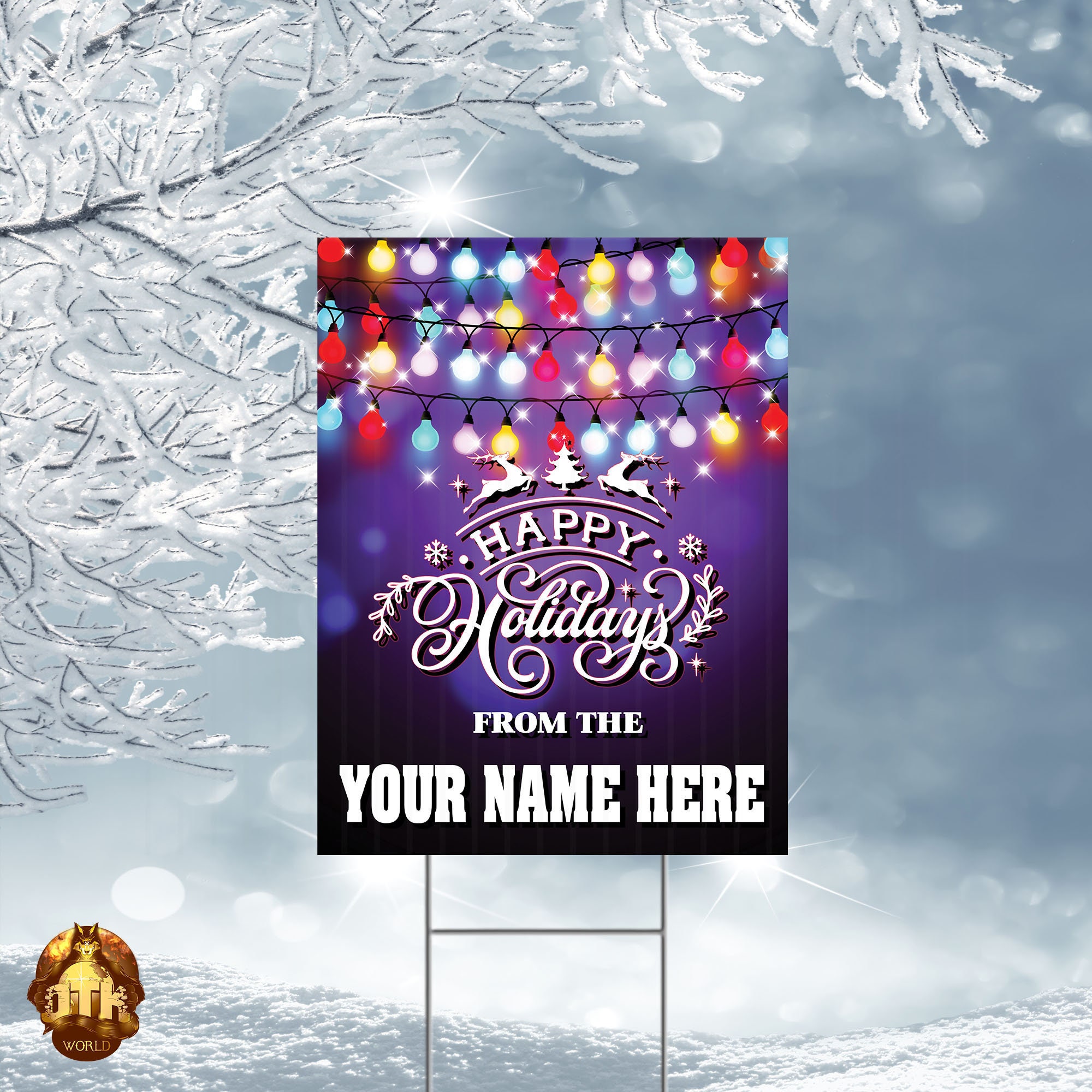 SUNHE YHK Christmas Yard Signs Outdoor Decorations Pack of 18 Xmas Outdoor Lawn Yard Signs with Stakes for Christmas Holiday Party Decorations 