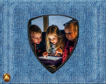Custom Printed 3" Shield Patch - Personalized Photo Iron On Patches - Custom Shield Patch - Printed Patch  -  Photo Patch - Picture Patch