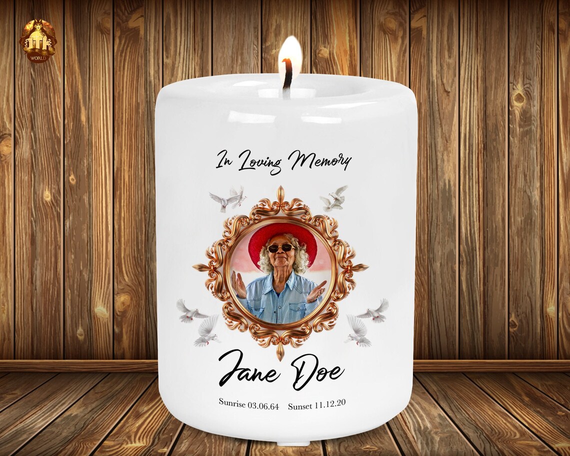 Personalized in Loving Memory Candle Custom Memorial Candle Etsy