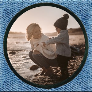 Custom Printed 2.5&quot; Round Patch - Personalized Photo Iron On Patches - Custom Circle Patch - Printed Patch  -  Photo Patch - Picture Patch