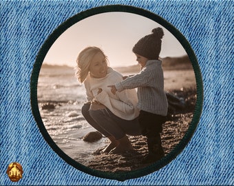 Custom Photo Patch: Personalized Printed 2.5" Circle Iron-On