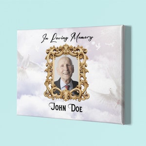 Premium Memorial Canvas Druck - In liebevoller Erinnerung montierte Leinwand - Personalisierte Leinwand Prin - Verlust des geliebten Menschen